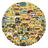 110 New School Bus Cartoon School Bus Graffiti Stickers Suitcase Mobile Phone Stickers