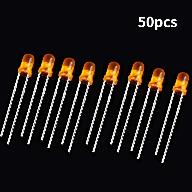 50/60/100PCS 5mm LED Diode White Yellow Red Green Blue Assorted Kit DIY LEDs Light Emitting Set Electronic Diy Kit