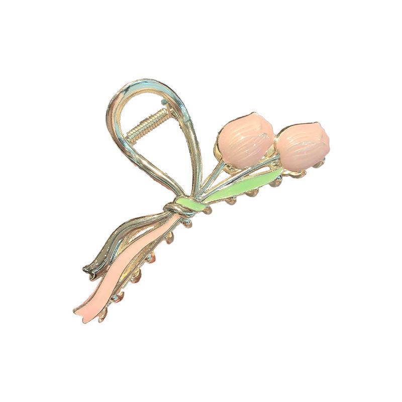 2024 Super Fairy Tulip Hair Clip: Large Metal Claw for Women’s Summer Hairstyle