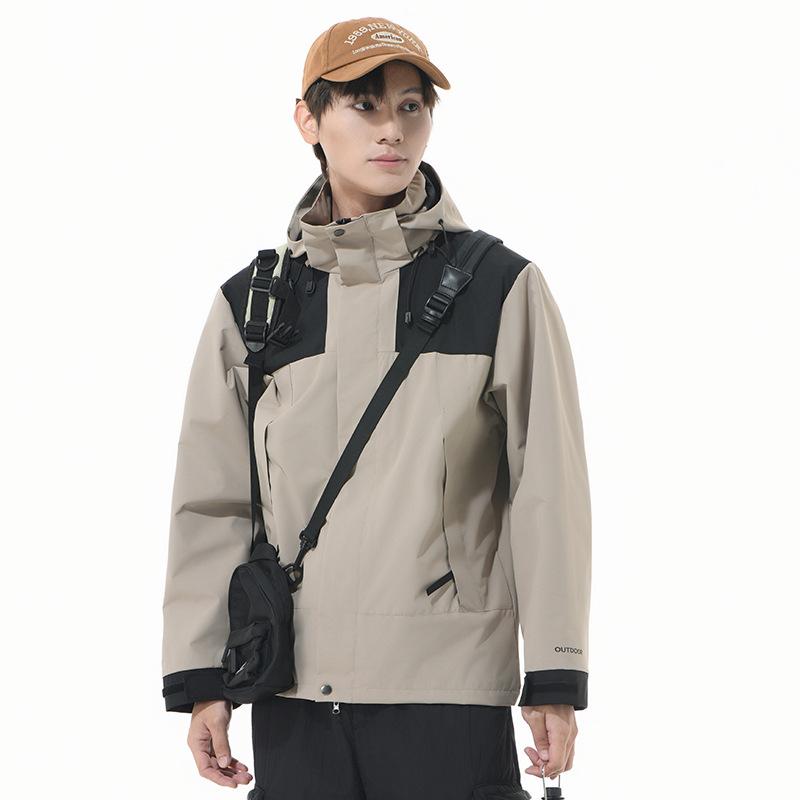 Men Color Blocking Splicing Women Assault Jacket Functional Pocket Outdoor Sports Style Unisex Hiking Jacket