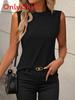 Sleeveless T Shirt For Women With Polyester And Elastane For Casual Streetwear