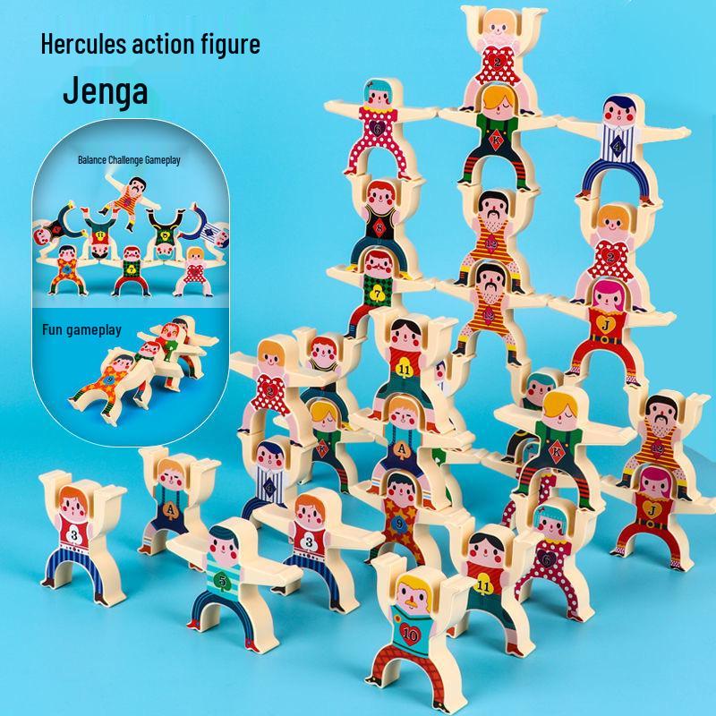 Hercules Kids Stacking Tower Balance Toy - Educational Blocks Game for Boys & Girls