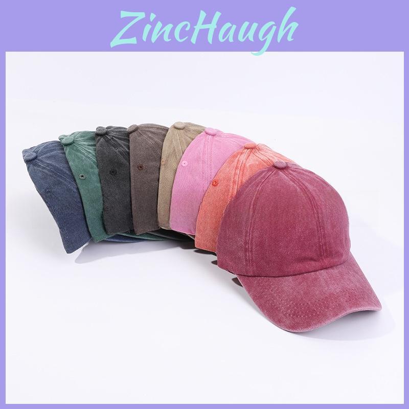Cotton Wash Vintage Baseball Cap With Curved Brim For Casual Men And Women