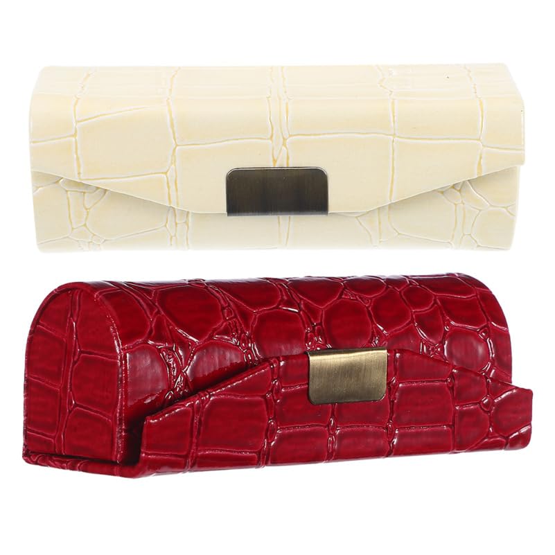 

NOLITOY Футляр для помады с кнопкой ПУ Стильный Маленький Хранение ювелирных изделий Винтажный Элегантный Органайзер для ювелирных изделий для красного и бежевого зеркала, застежка, кожа,