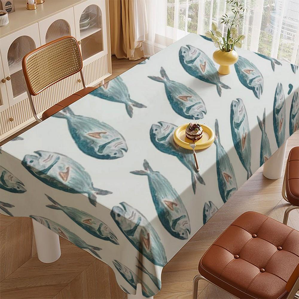Ozean-Thema Tischdecke, Küchentischdecke für Restaurant, Wohnzimmer, Heimdekoration, Partydekoration