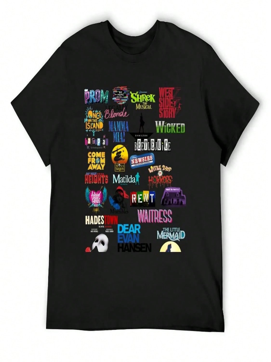 Musical Theater Sticker Shirt Inspired By Shows Classic T-Shirt Funny T-Shirts Anime Tshirt Mens Shirts Graphic Tee S
