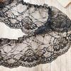 Renda Jacquard Preta de 16cm de Largura para Vestido de Banquete com Manga Sino DIY e Pijama Sexy