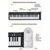 Built in Speaker 49 Key Piano Foldable Piano USB Connectivity Silicone Keys Practical Design for Home Entertainment