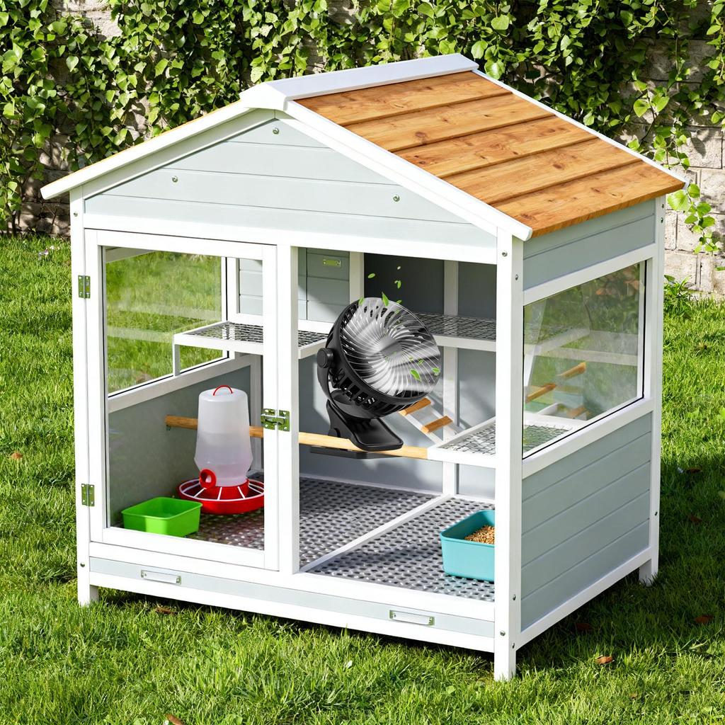 Chicken Coop Fan 360 Rotatable Tent Exhaust Fan Poultry Ventilation Device For Bathroom Kitchen Garage Greenhouse Dorm Shed