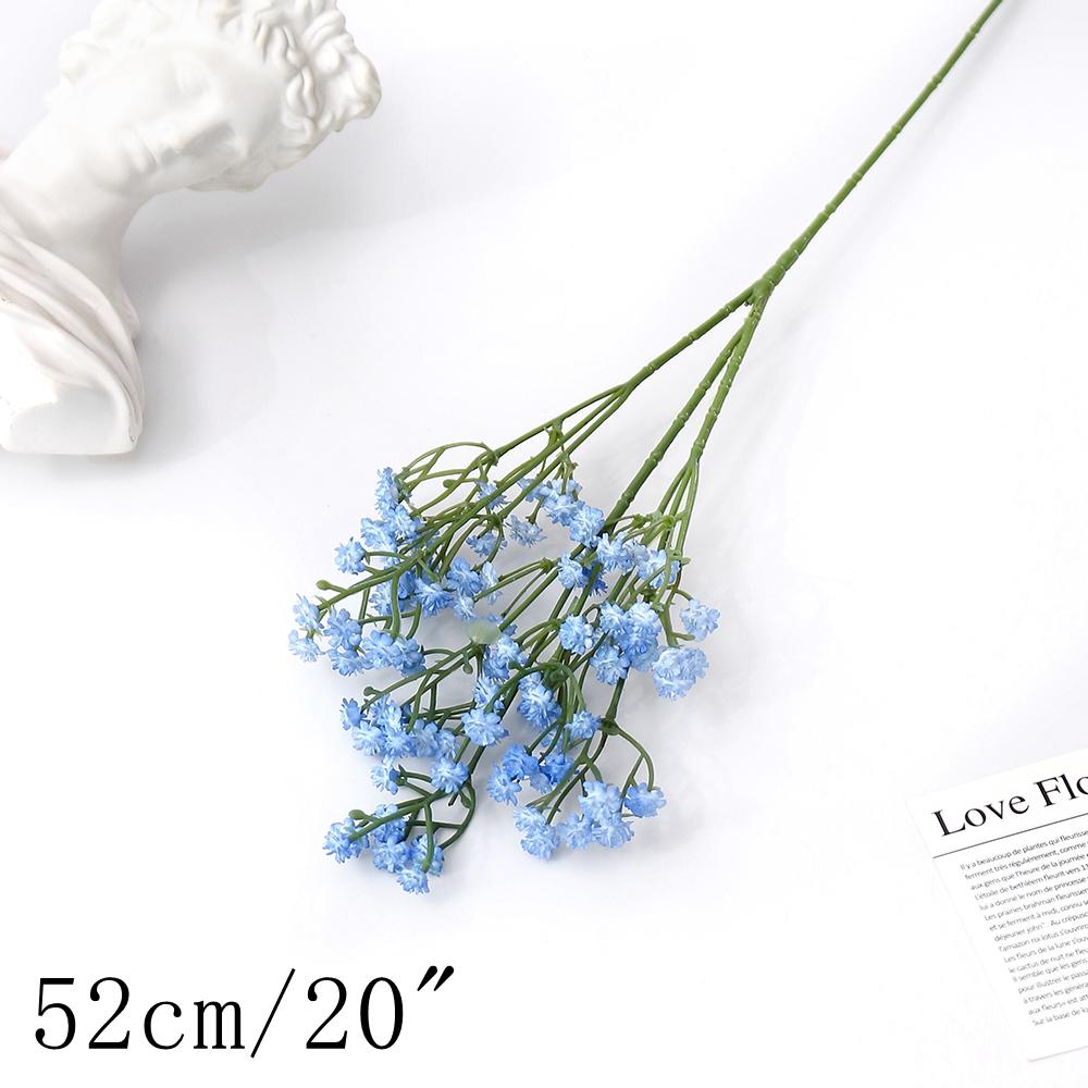 Blue Artificial Flowers Bouquet Rose Fake Flowers for Indoor Home Decor Garden Wedding Party Decoration Outdoor Vase Accessories