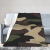 Green And Brown Camo Blanket Quality Warm Throw Blanket Winter Kids Adult Couch Chair Sofa Bed Print Bedspread