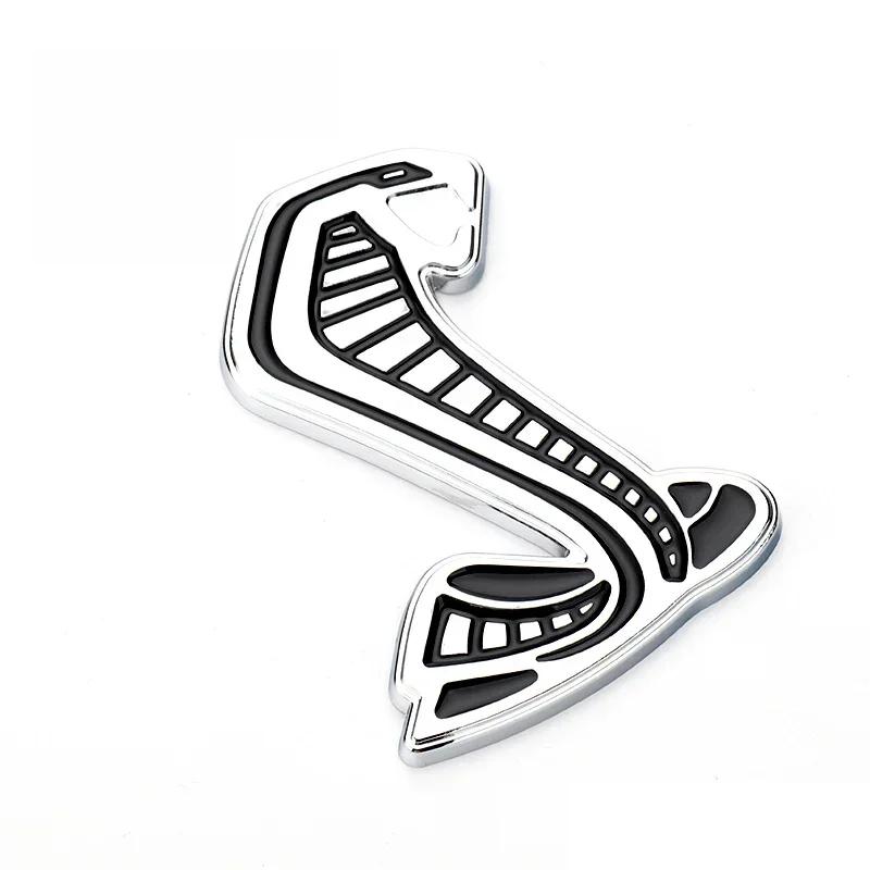 Metal Car Front Grille Emblem for Ford Shelby GT500 Mustang Fiesta Focus Mondeo Kuga Ranger Explorer Rear Trunk Badge Sticker
