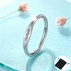 Customized Name Date Symbol Smooth Ring Stainless Steel Personalized Geometry Minimalist Carving Name Ring Jewelry