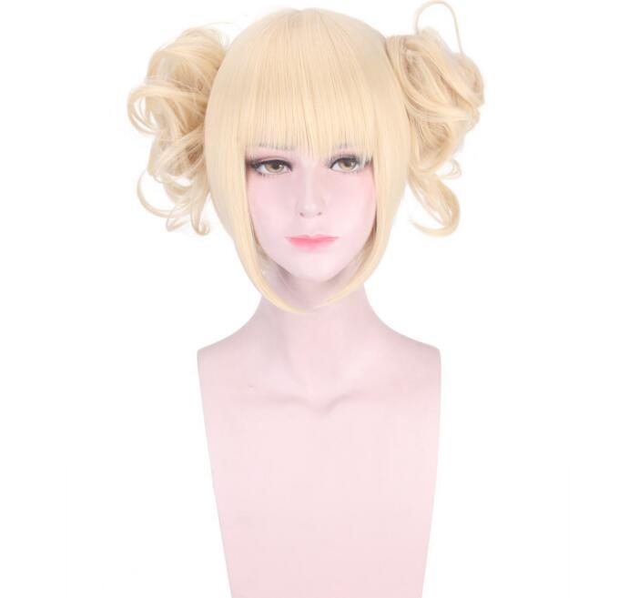 

35 см Hero Academy Cross My Body Himiko Toga парик с шиньоном Косплей Костюм Boku no Hero термостойкие волосы женские парики 32-35CM бежевый