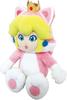 Sanei Boeki Super Mario 3D World 2-Piece Plush Set: Cat Mario (S) W14 x D12 x H24cm + Cat Peach (S) W11 x D8 x H22.5cm