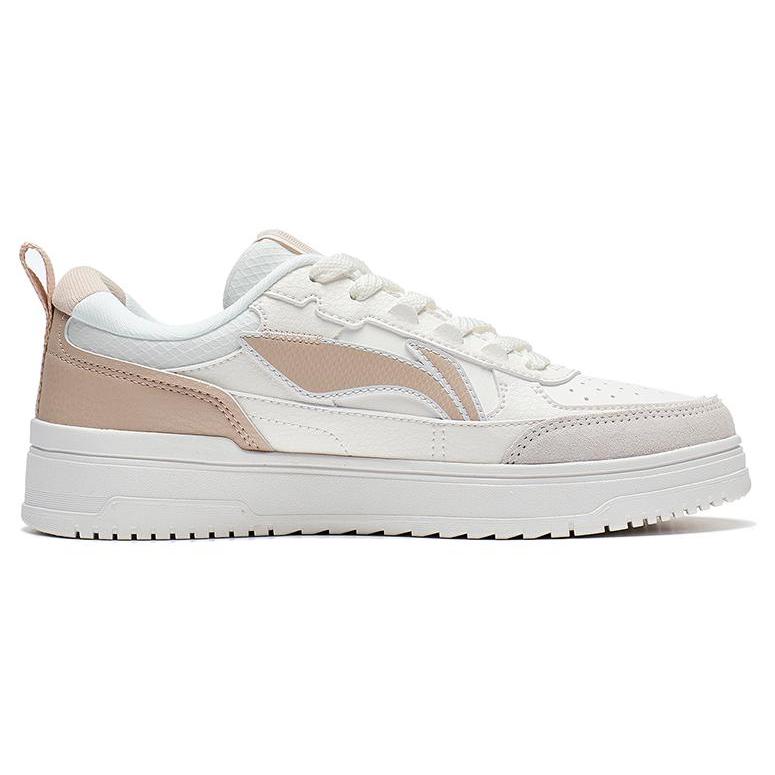 New LiNing Tianji 2.0 Durable Breathable Low Top Skateboard Shoes Women's White Umber AGCT212-1