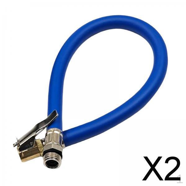 

2x Удлинитель шланга для накачивания шин Замена для насадки на воздушный насос Синий