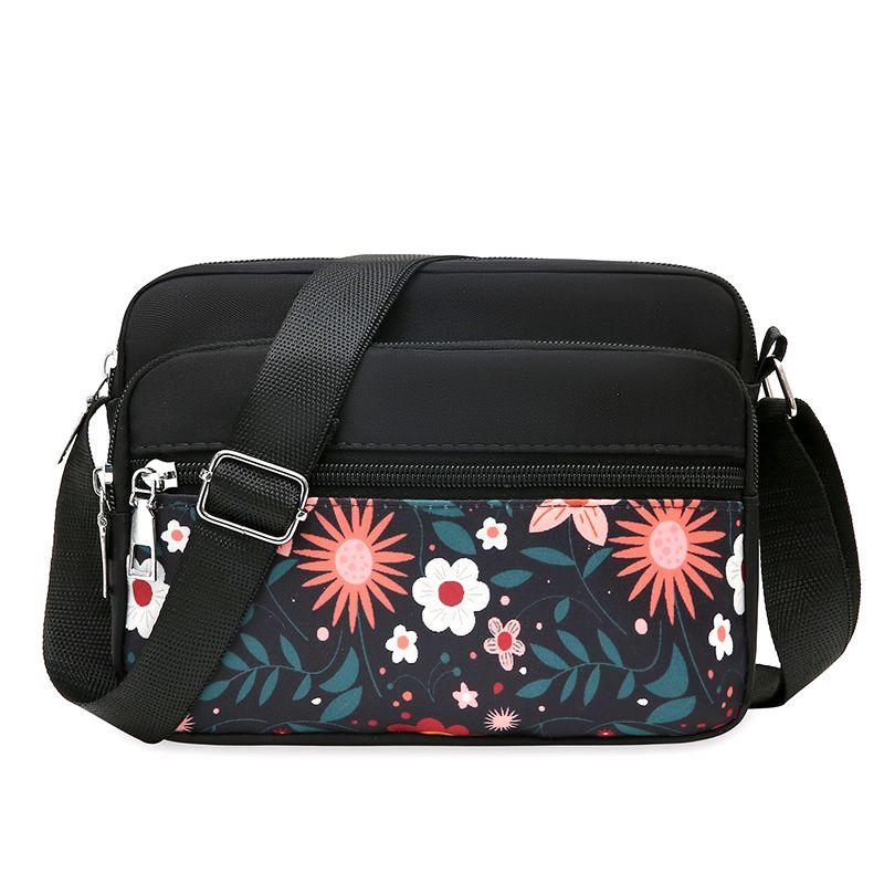 Women's Handbag Nylon Middle-aged and Elderly Single Shoulder Cloth Bag Crossbody Bag Doing Business Multi-layer Women's Bag