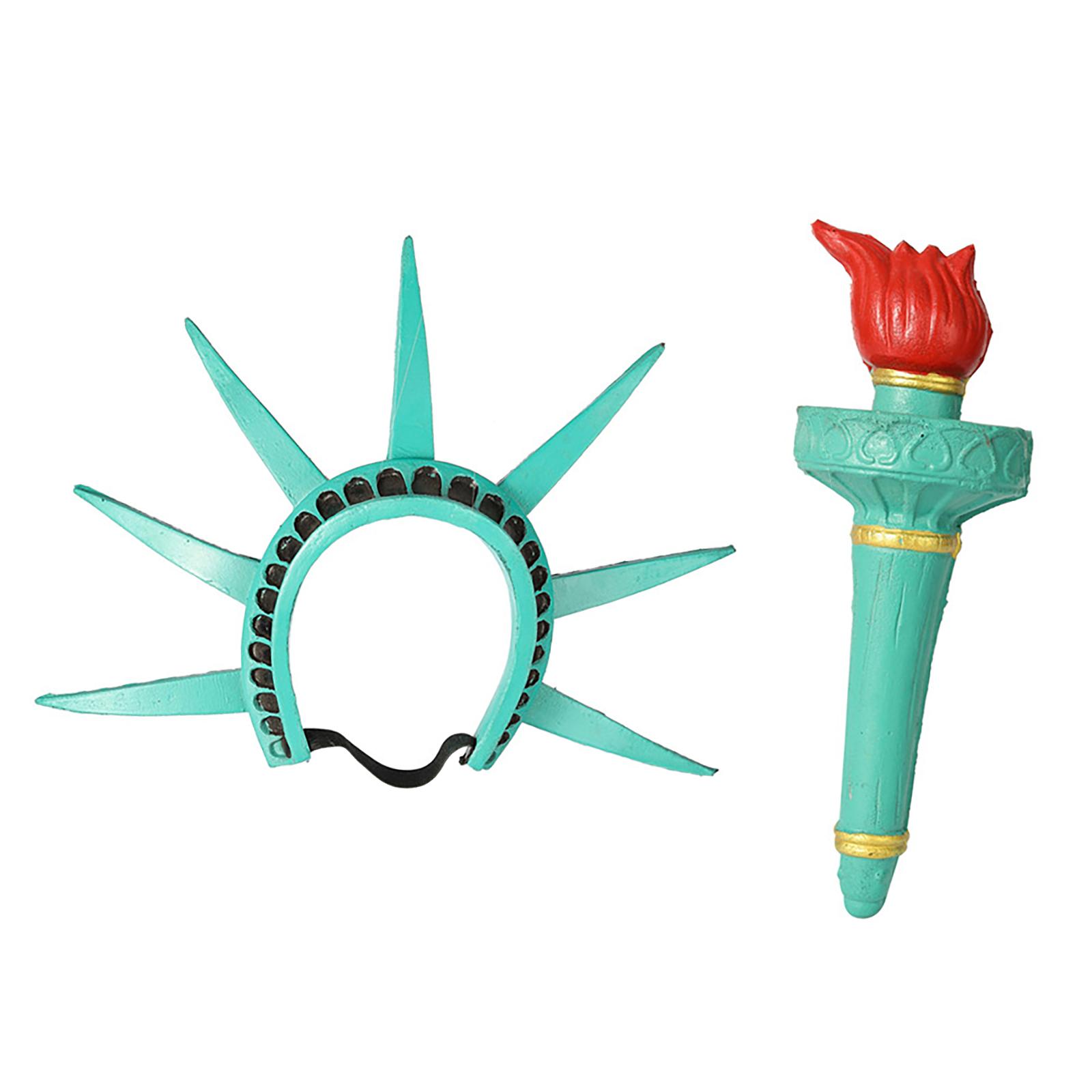 Statue of Liberty Costume Set Liberty Crown and Torch Set Ladies Liberty Headband Liberty Costume Accessories 1