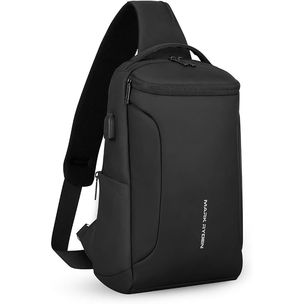 Mark Ryden Men's Sports Shoulder Bag Waterproof with USB Port and iPad Storage