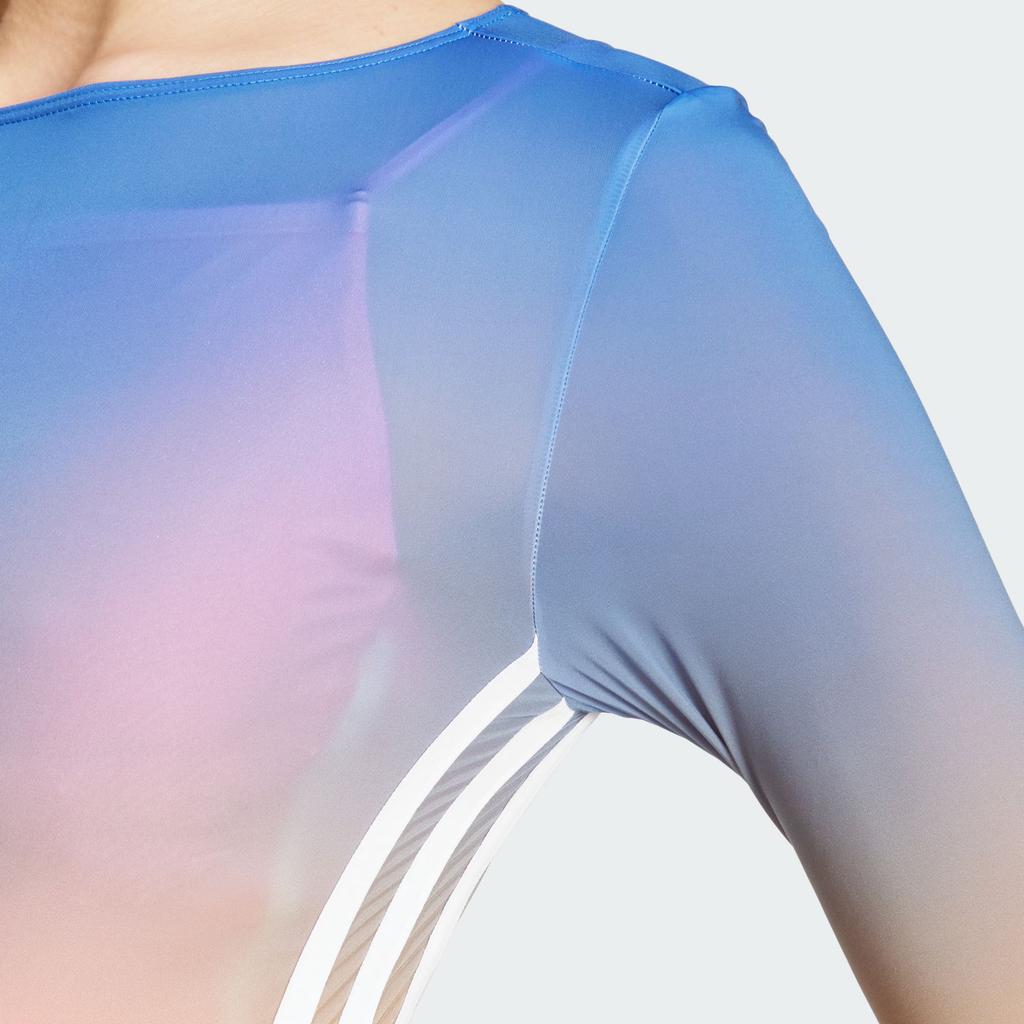 adidas Pulover Rotund Original Confortabil Casual cu Mânecă Lungă Rochie Rochii Femei Multicolor Albastru JF8267