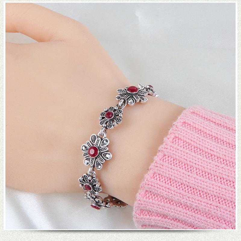 Brățară Femei Fulg de Nea Colorat, Bijuterie Exquisită Retro Versatilă Cadou