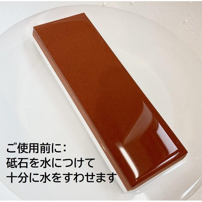 [MK] Whetstone 1000/6000 Grit Double-Sided, Knife Sharpening Stone with Non-Slip Rubber Base, MK-173 (Brown/White)