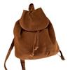 Canvas Bag, Women's Bucket Backpack, Casual and Simple Student Backpack, Washing Water, Retro Flip Cover, Drawstring, Large Capacity Backpack