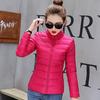 Female Warm Down Jacket Women's Light Down Jacket Short Slim Stand Collar Coat