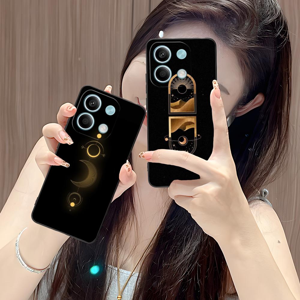 Sun Moon Mobile Cell Phone Case for POCO M7 M6 M5 M4 M3 X7 X6 X5 X4 X3 Pro GT 5G Colorful Printing Cover Cover Cellphones Pretty