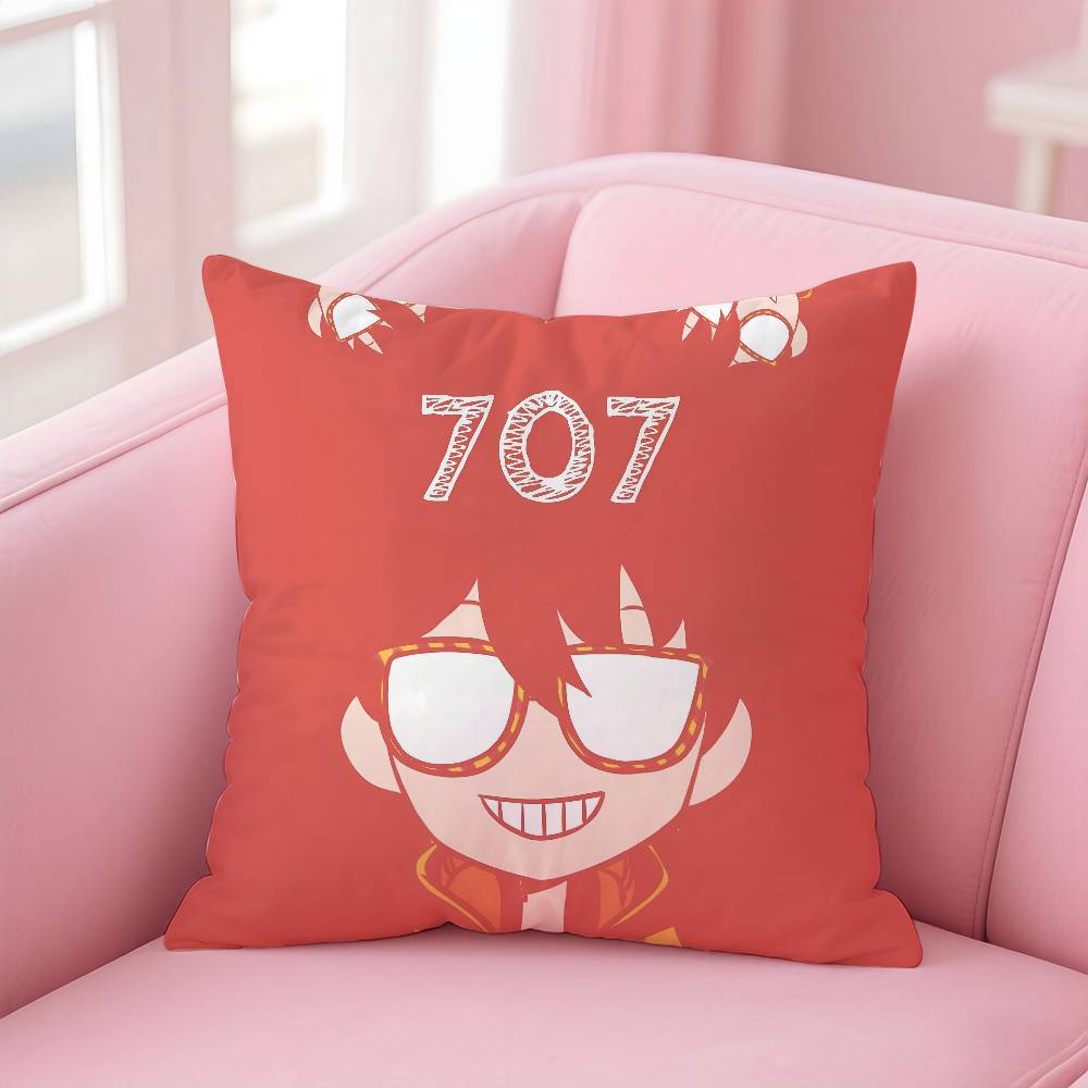 Hot Game M-Mystic Messenger 707 Pillow Case Custom Printed Brushed Fleece Pillow, Baby Skin-Touch, Eco-Friendly Dye-Sublimation