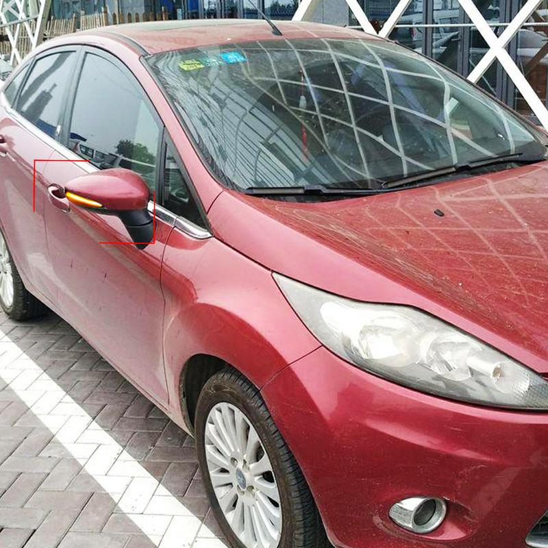 LED Dynamic Turn Signal Light Side Mirror Sequential Indicator Blinker Lamp For Ford Fiesta MK6 VI /UK MK7 2008-17 B-Max 2012-17