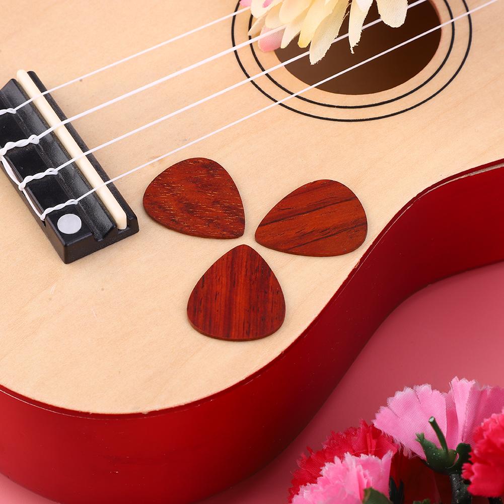 3 buc chitară pick din lemn de trandafir 1 mm grosime chitară pick instrument muzical accesoriu pentru jucători