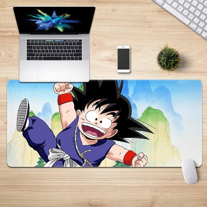 

Boy Anime Leather Mouse Pad Dragon Ball Oversized Lock Edge Gaming Desk Pad Cartoon Extra Long Wrist Brace Non-Slip Keyboard Mat 30x60x0.2cm