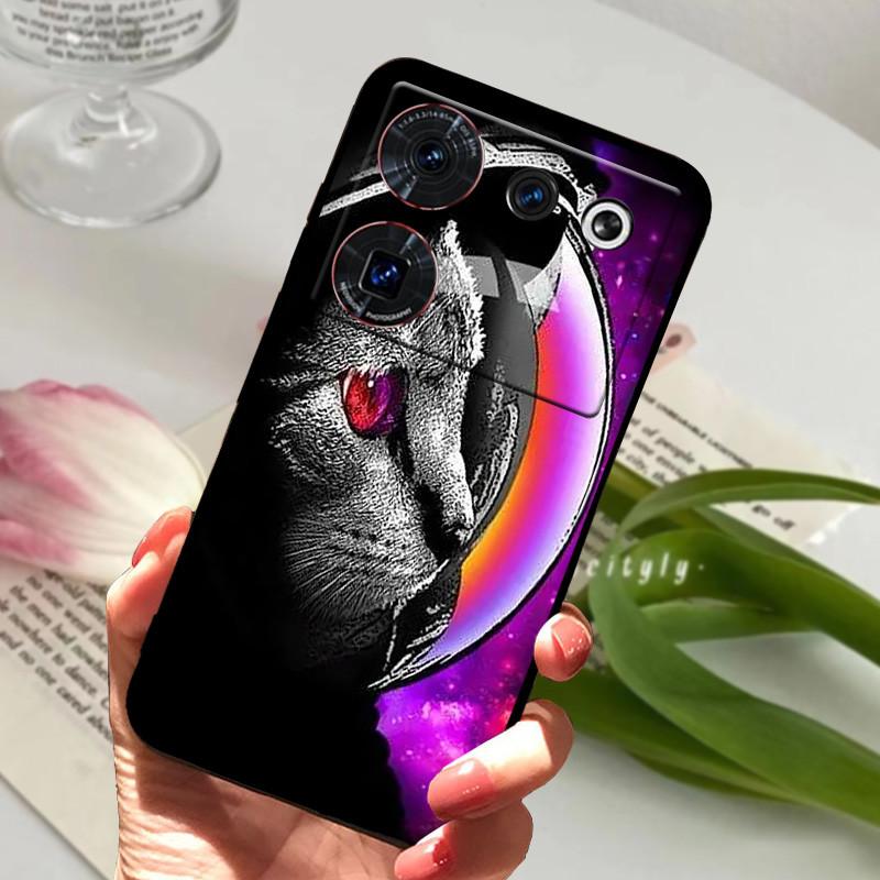 Case For ZTE Nubia Z50 Ultra Case Soft Print Silicone TPU Black Bumper Cover For ZTE Nubia Z60 Ultra Phone Back Coque z50Ultra