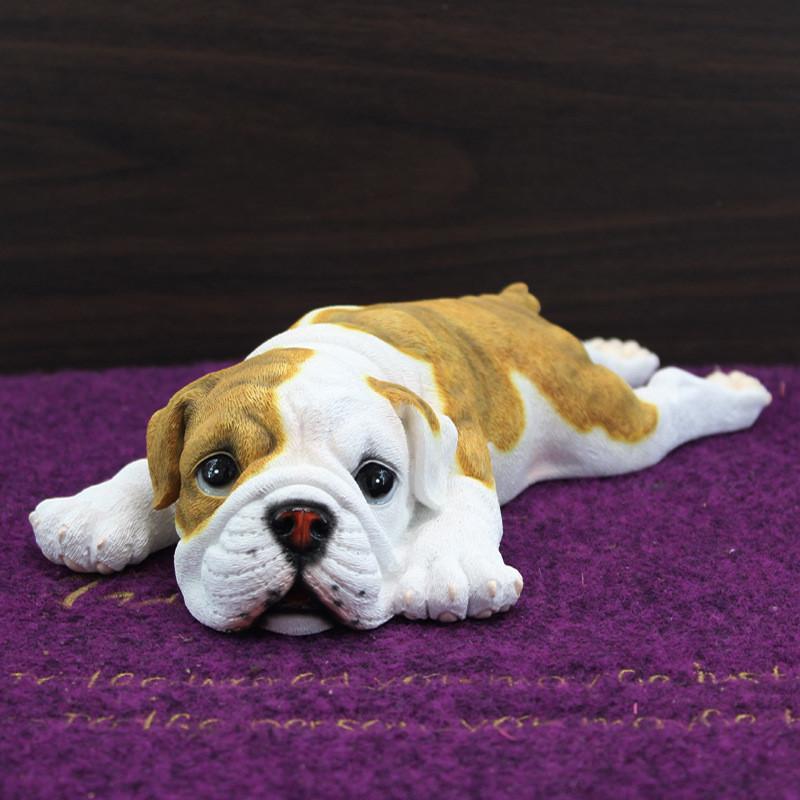 Simulated Britain Bulldog Model Tabletop Figurine Micro Landscape Decoration
