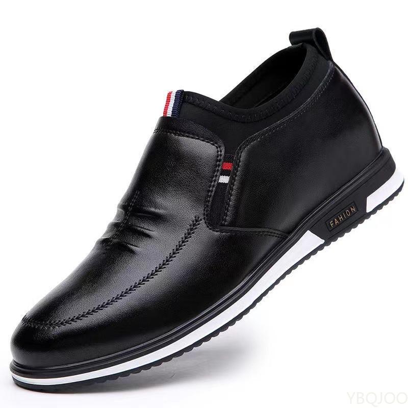 Genuine Leather Men Casual Shoes Luxury Mens Loafers Breathable Slip On Black Driving Shoe Man Low Top Business Cowhide Shoes