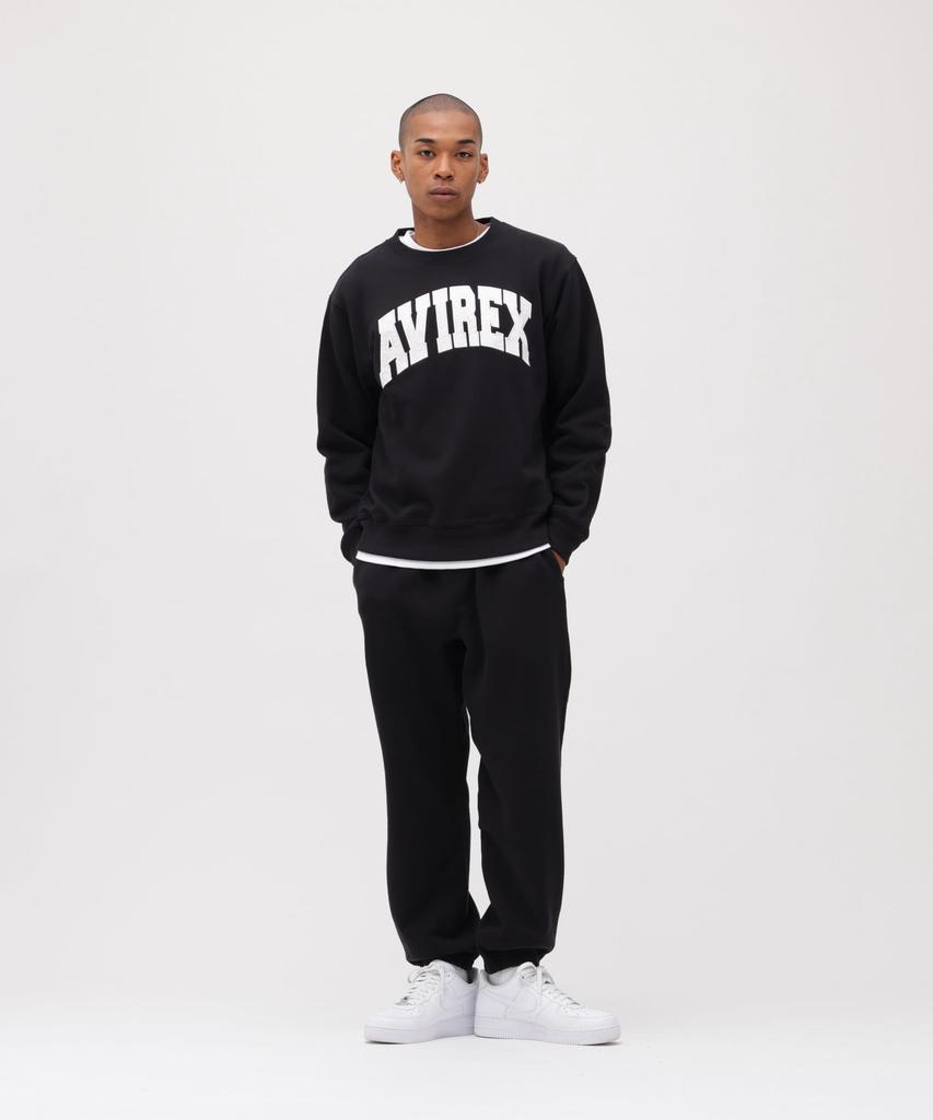 AVIREX RUNDHALSAUSSCHNITT LANGARM SWEATSHIRT LOGO 783-3932003 XL schwarz