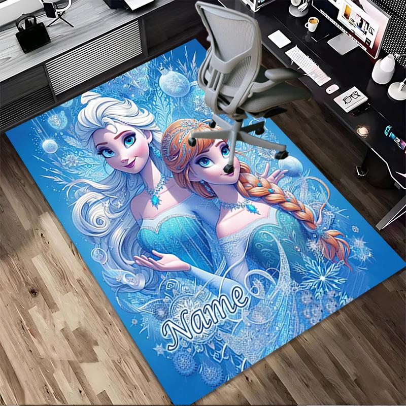 Personalized Name Forest Friends Living Room Non-Slip Area Rug Soft Carpet for Bedroom Kids Playroom Sofa Office Home Decor Doormat