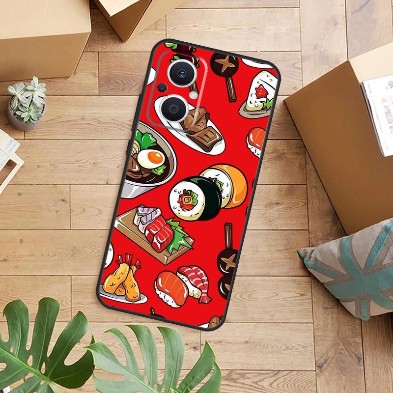 Japanese Sushi Food Phone Case For OPPO Reno 14 13 12 11 F 10 Pro 8T 8 Lite OPPO Find X9 X8 X6 X5 Pro Back Cover