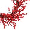 Christmas Wreath Realistic Decorative Decorated with Red Berries Artificial Wreath for Window House Festival Holiday Party