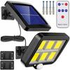 Mocna Lampa Solarna 120 Led Z Czujnikiem Ruchu Ogrodowa Elewacyjna + Pilot