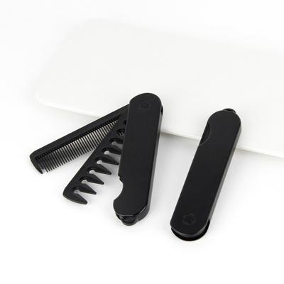 Yousheng Faltbarer 2-in-1 Haarkamm für Männer Fluffige Textur Stylingkamm Voluminöser Weitzinkiger Taschenkamm für Reisen Alltägliche Haar- und Schnurrbartpflege