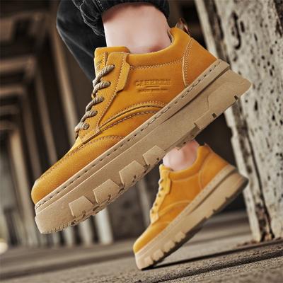 Autumn New Platform Heightening Martin Boots British Casual Leather Shoes Sports Board Shoes