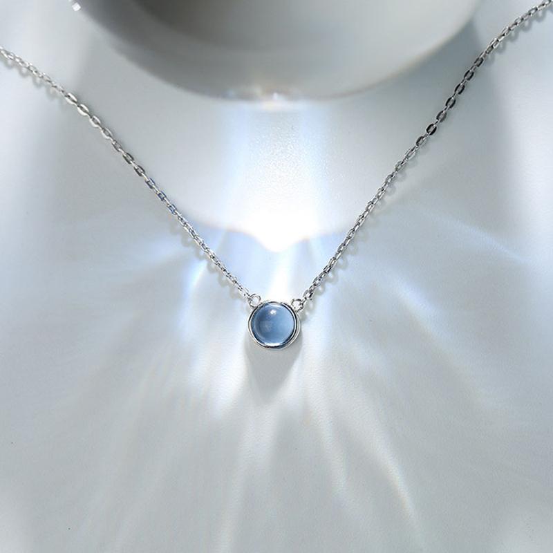Elegant Ocean Heart  Necklace, Delicate Collarbone Pendant Jewelry For Women Fine Gift