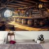 1 Polyester Foto-Hintergrundbanner, Piratenbar, Retro-Stil, Bar-Interieur und Fass-Party-Hintergrundstoff