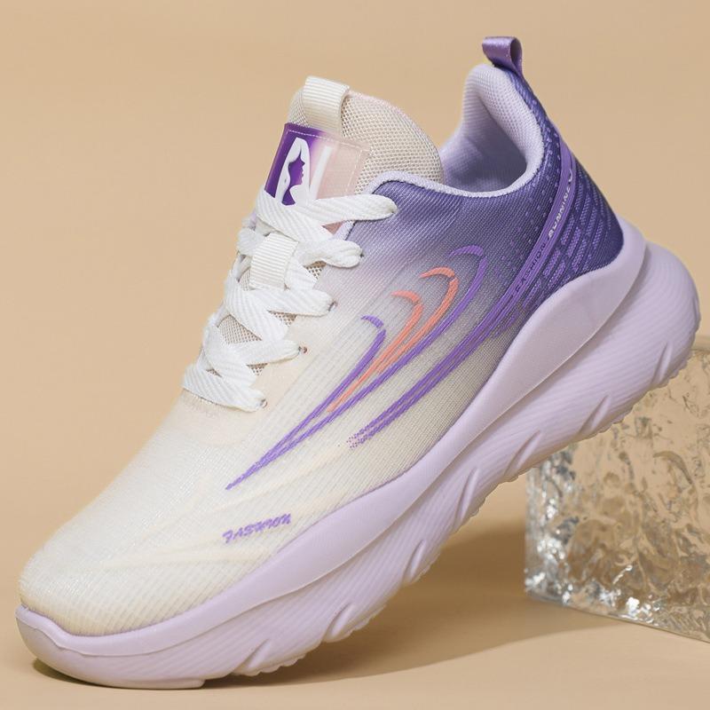 Men's shoes new sports and leisure shoes mesh breathable running shoes gradual change color matching men's and women's shoes light breathable shoes m