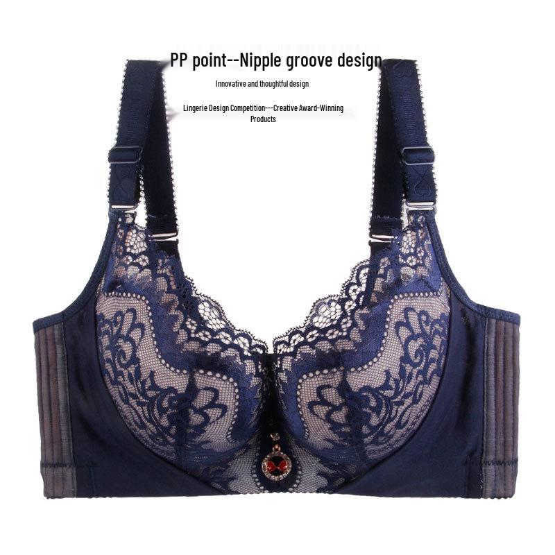 Plus Size Lace Underwire Support Bra for Full Cup Women - Autumn/Winter Collection