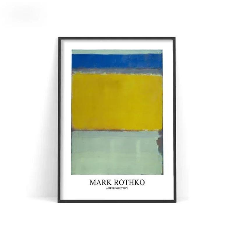 Modern Minimalist Mark Rothko Color Block Wall Art  Colorful HD Poster Print for Home Bedroom Living Room Decor
