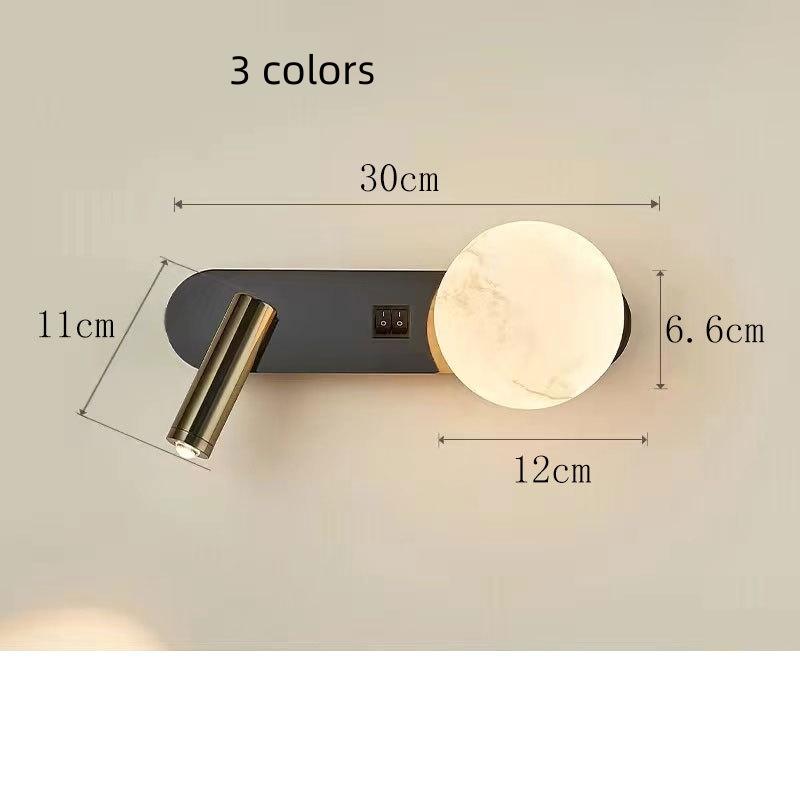 Modern Minimalist Wall Lamp Black/White Living Room Sofa Background Wall Decorative Lamp Luxury Bedroom Bedside Reading Light